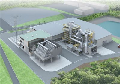 웰크론한텍이 일본 규슈 사가현에 건설할 바이오매스 발전소 2기 조감도. 사진제공=웰크론한텍