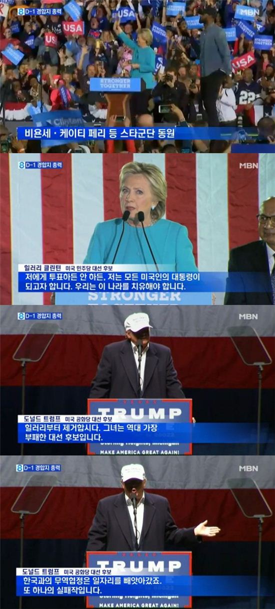 미국 대선, 사진=MBN '뉴스 8' 방송화면 캡처