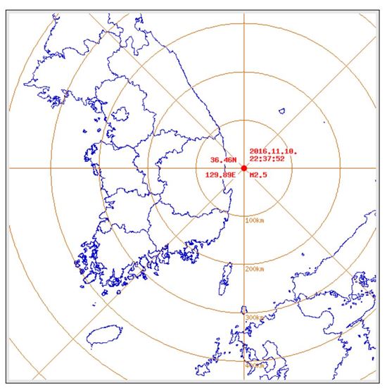 기상청은 10일 오후 10시37분쯤 경북 영덕군 동쪽 47㎞ 해역에서 규모 2.5 지진이 발생했다고 밝혔다. (사진=기상청 제공)
