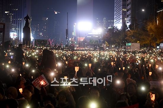 민주총궐기 집회 광화문 광장 