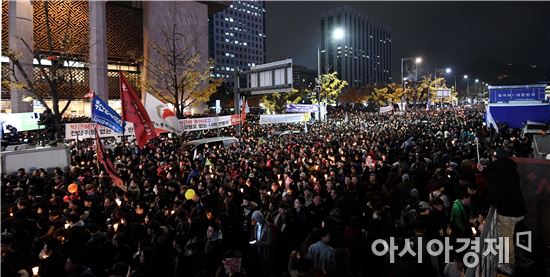 [포토]광화문 집회 인파