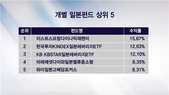 엔저 덕에 신바람 일본펀드