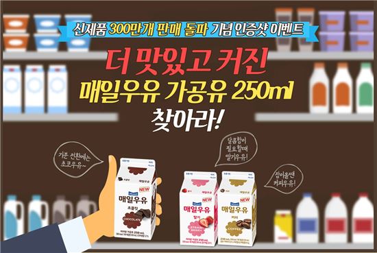 ‘매일우유 가공유 250ml’ 300만개 판매 돌파 기념 이벤트