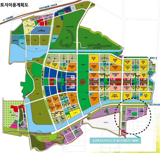 청라국제도시 토지이용계획도(제공: LH)