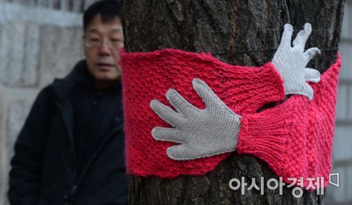 [포토]'따뜻하게 입으세요'