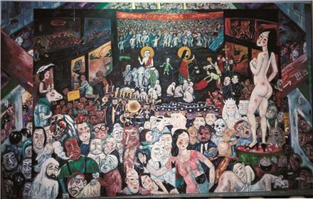 붓다 예수 서울에 입성하시다, 1998, 캔버스에 유채 218.2×291㎝, 국립현대미술관