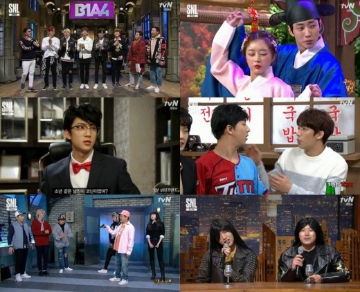 'SNL8' 진정한 코믹돌 B1A4, 성희롱 논란에도 연기 빛났다