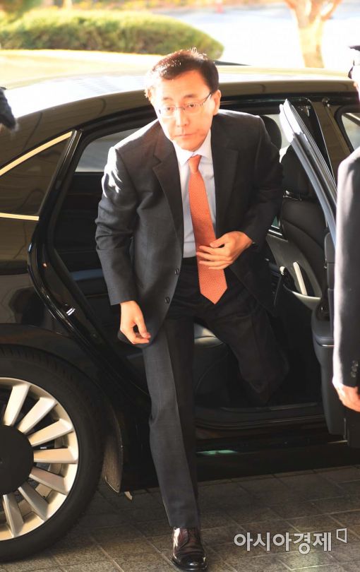 [포토]차에서 내리는 김수남 총장 
