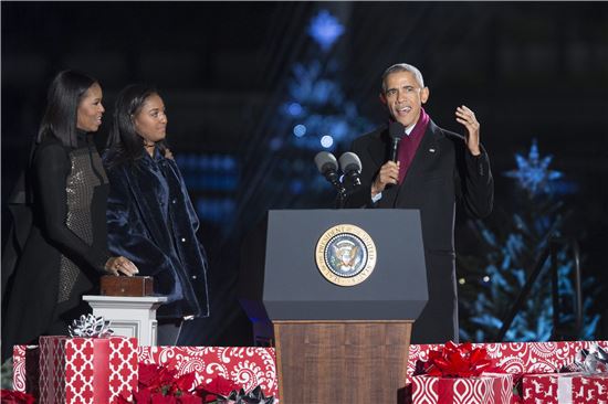 [포토]오바마의 성탄 연설 듣는 것도 올해가 마지막