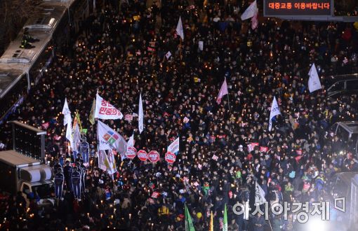 [포토]청와대를 향한 2차 행진