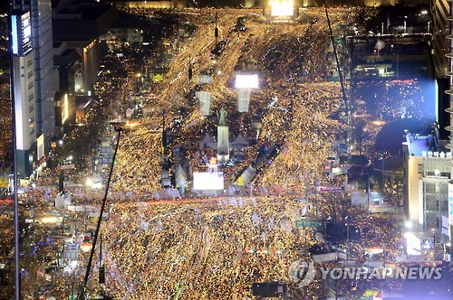 [6차 촛불집회]사상 최대 서울 170만 등 전국 232만명 참가