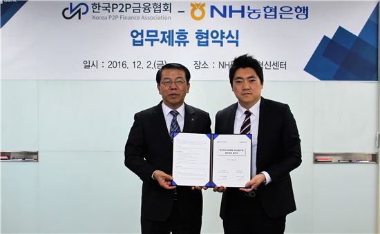NH농협銀, 한국P2P금융협회와 업무제휴 협약 체결