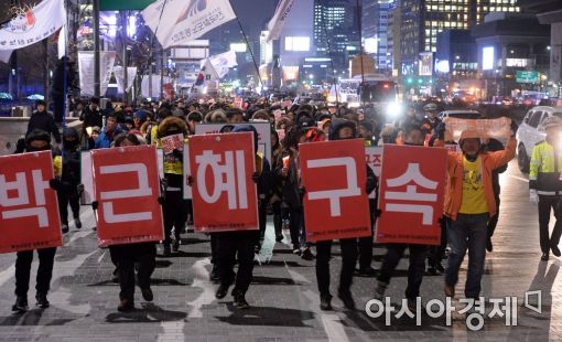 [포토]'매일밤 청와대로 행진'