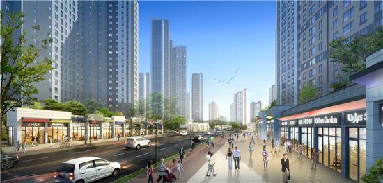 자이더익스프레스 5블록 상가 투시도(제공: GS건설)