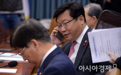 [포토]대외경제장관회의 참석하는 주형환 장관