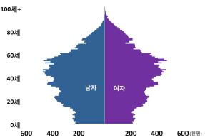 <2015년 인구피라미드>