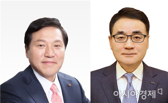 문종훈 SK네트웍스 대표(좌), 장선욱 롯데면세점 대표(우)