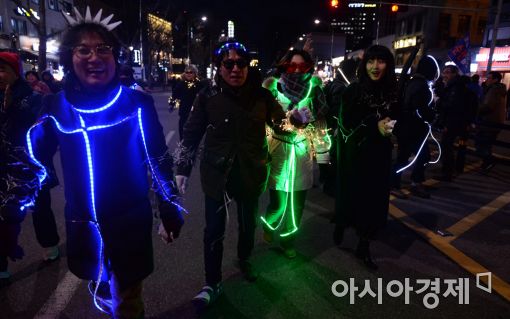[포토]청와대로 '유쾌한' 행진
