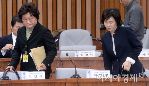 [포토]청문회 출석하는 최경희 전 이대 총장