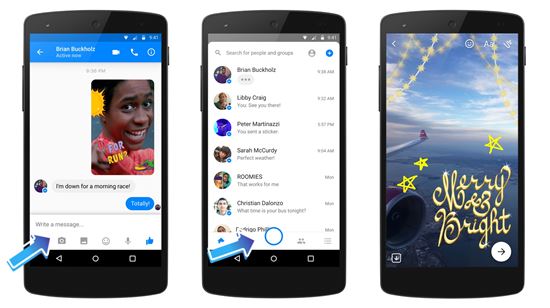 페이스북 메신저, 카메라 기능 도입…"사진 꾸미기도 가능"