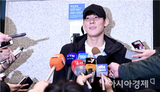 [포토]박태환, '마음 편히 돌아와 행복하다'