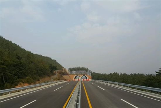 국도38호선 서산시 대산읍 구간 전경.