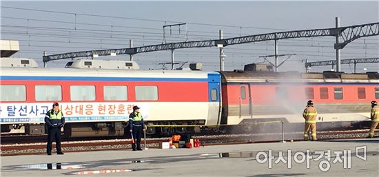 철도공단 호남본부, 탈선사고 대비 비상대응 기관합동훈련 실시