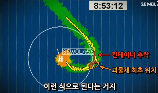 네티즌 수사대 '자로'가 세월호 침몰 원인이 잠수함에 의한 충돌일 가능성을 제기했다/사진= 자로 '유튜브' 캡쳐  