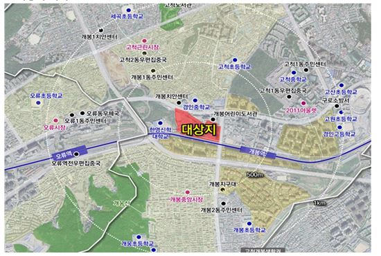 ▲ 뉴스테이 주거서비스 예비인증을 받은 서울 개봉지구 