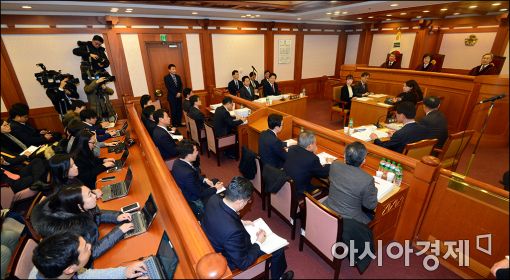 [포토]'박근혜 대통령 탄핵심판' 3차 준비절차기일