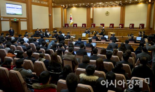 [포토]박근혜 대통령 탄핵심판 사건 2차 변론기일 