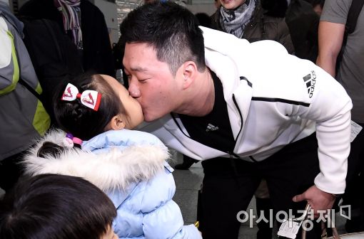 [포토]'돌부처' 오승환, '나는 조카딸 바보'