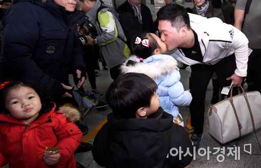 [포토]'돌부처' 오승환, '나는 조카딸 바보'