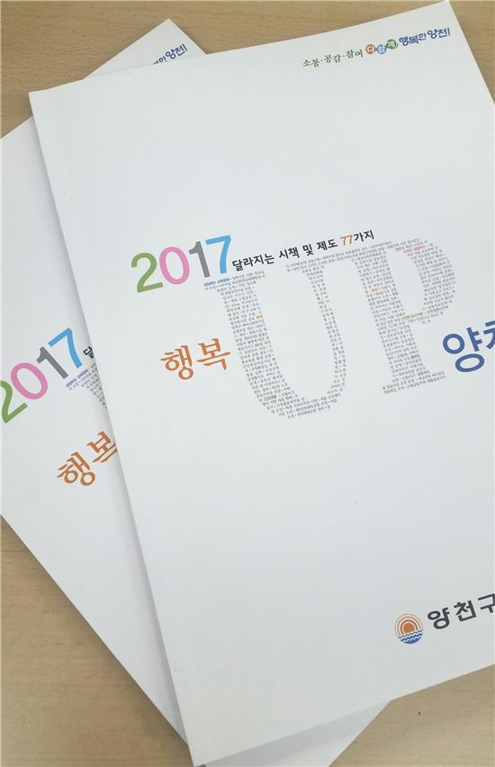 2017 행복UP 양천 달라지는 시책 및 제도 77가지
