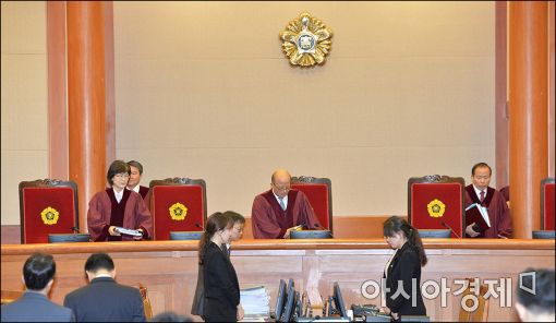 [포토]입장하는 헌법재판관들