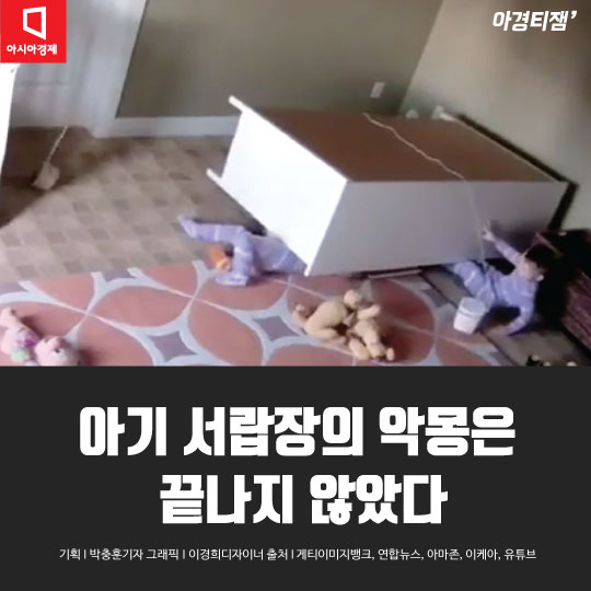 과자 꺼내다 쾅…'가구 넘어짐' 어린이 안전사고 주의보  