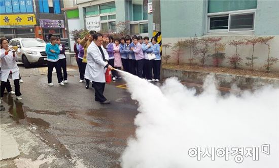 광주서부소방서, 노인요양시설 화재대응 훈련 실시