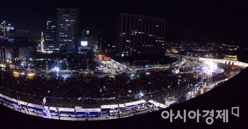 [포토]강추위 속 10만 촛불집회