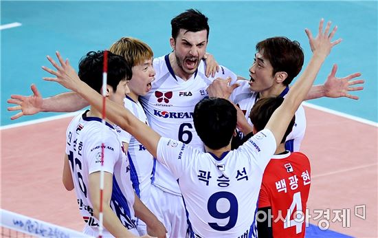 [포토]포효하는 대한항공 가스파리니