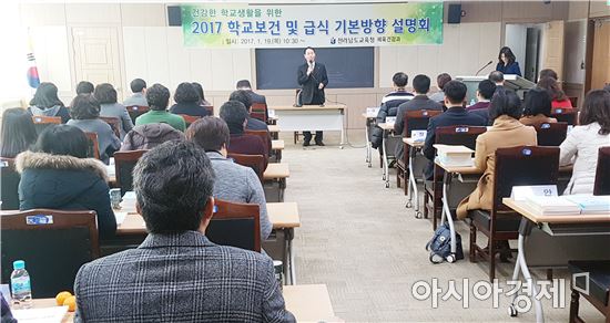 전남도교육청, 2017. 학교보건 및 급식 기본방향 설명회