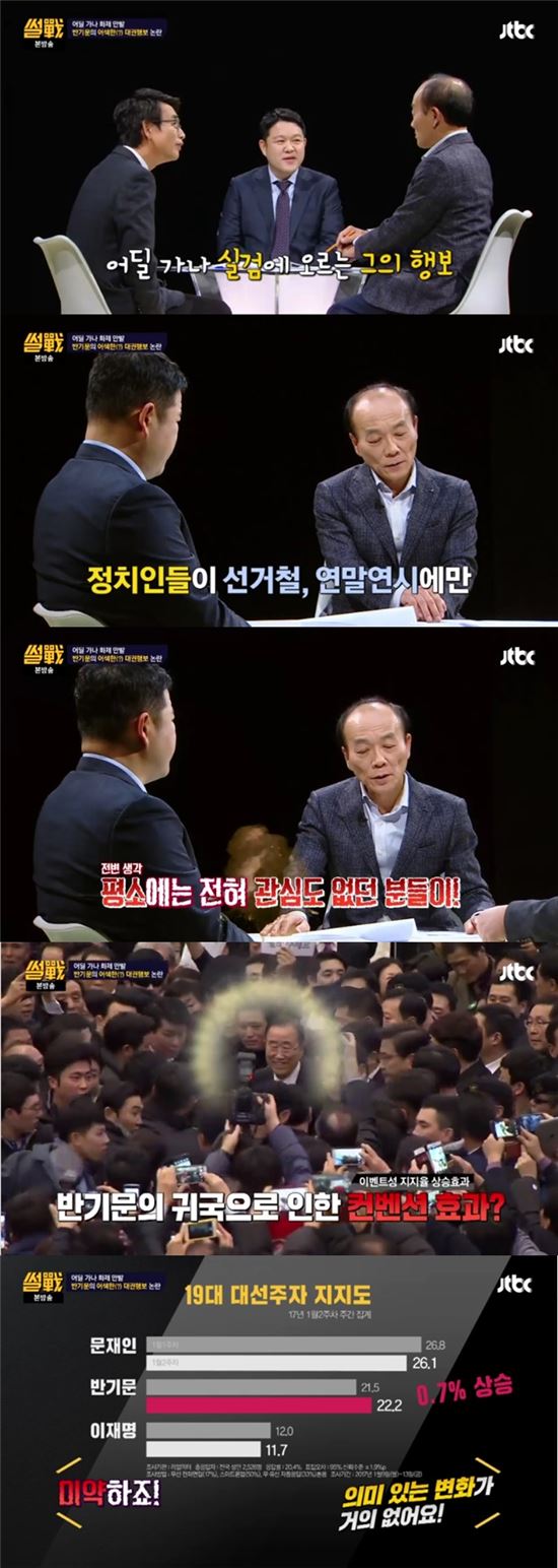 '썰전'전원책, 반기문 논란 속 행보에 "눈에 뻔히 보이는 짓"