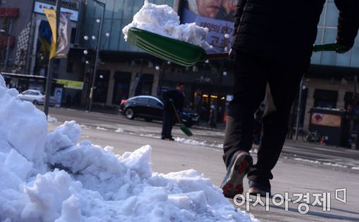 [포토]'끝없는 눈 치우기'