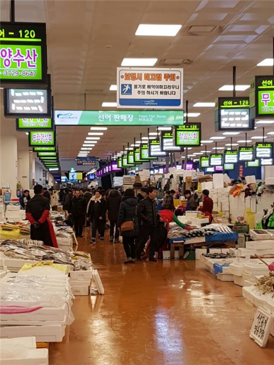 노량진수산시장 판매자리 일반인 경쟁률 22:1