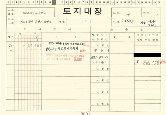 강남구, 35만3424매 토지대장 전산화 완료 