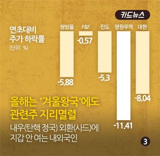 [카드뉴스]동장군 납시오…한파 절정인데 수혜주 '꽁꽁'