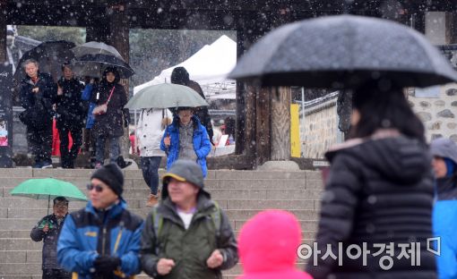 [포토]눈 내리는 한옥마을