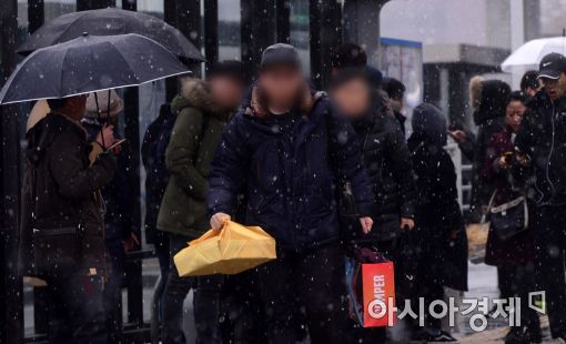 [포토]눈 내리는 귀경길