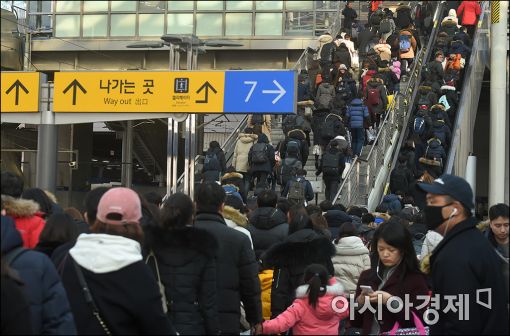 [포토]귀경객으로 붐비는 서울역