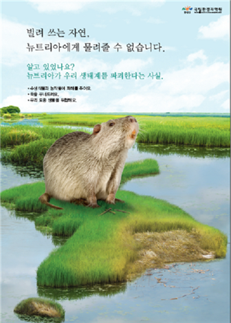 환경부는 2014년 6월 '뉴트리아 퇴치프로그램 실천계획(2014~2023)'을 수립했다./사진=환경부 제공