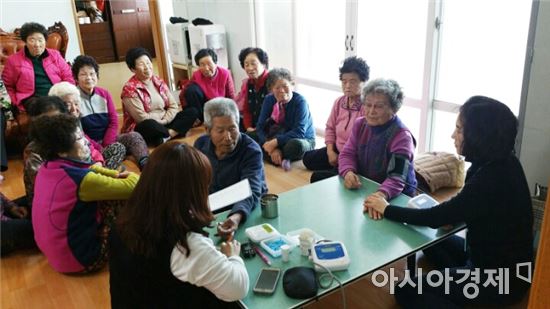 곡성군, 신규 건강팔팔마을 주민 기초체력 측정